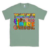 Sage LGBTQ+ together we rise Classic Tee - NancyCooperArtShop
