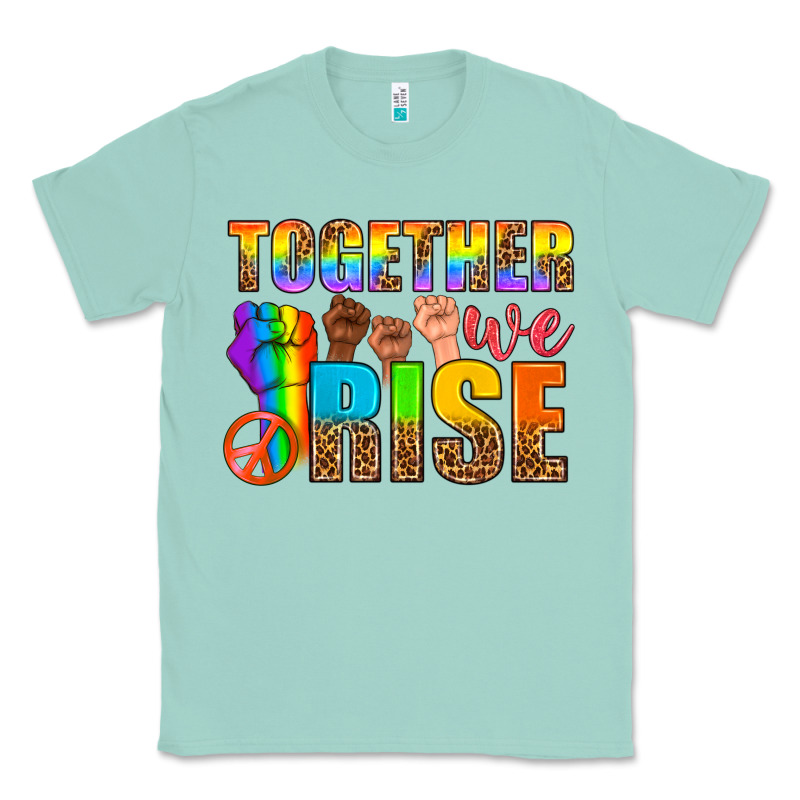Lgbtq+ Together We Rise Classic Tee by NancyCooperArtShop | Teevron