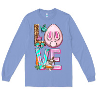 Colony Blue Love Rabbit Easter Day Long Sleeve Tee - HowdyJamesFarm