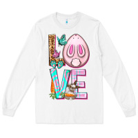 White Love Rabbit Easter Day Long Sleeve Tee - HowdyJamesFarm