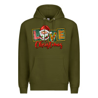 Army Green Love Christmas Gnome Santa Premium Hoodie - FaDigitalArtStudio