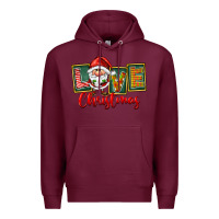 Burgundy Love Christmas Gnome Santa Premium Hoodie - FaDigitalArtStudio