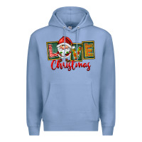 Colony Blue Love Christmas Gnome Santa Premium Hoodie - FaDigitalArtStudio