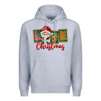 Heather Grey Love Christmas Gnome Santa Premium Hoodie - FaDigitalArtStudio