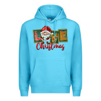 Ocean Blue Love Christmas Gnome Santa Premium Hoodie - FaDigitalArtStudio