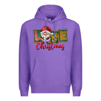 Purple Love Christmas Gnome Santa Premium Hoodie - FaDigitalArtStudio