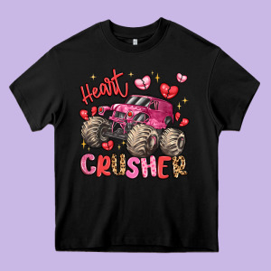 Name Monster Truck Heartbreaker Heavy Core Tee Designed By Lillyallendesigns