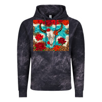 Cloud Black bull skull rose Vintage Hoodie - TumblerDesignByShophia