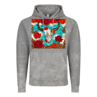 Cloud Rock bull skull rose Vintage Hoodie - TumblerDesignByShophia