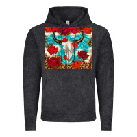 Vintage Black bull skull rose Vintage Hoodie - TumblerDesignByShophia