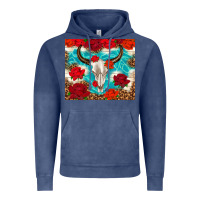 Bull Skull Rose Vintage Hoodie | Teevron