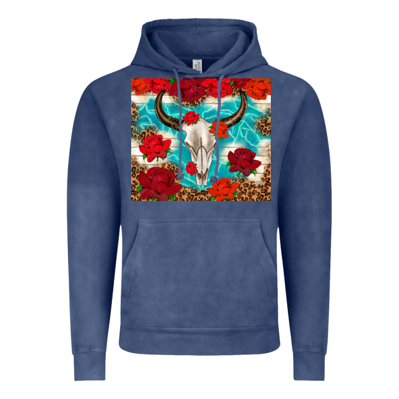 Bull Skull Rose Vintage Hoodie by TumblerDesignByShophia | Teevron