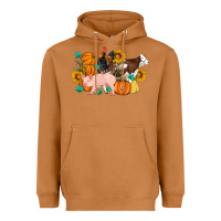 Meerkat Farm Life Fall Pig Cow Rooster Heavyweight Hoodie - Artiststas