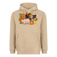 Mushroom Farm Life Fall Pig Cow Rooster Heavyweight Hoodie - Artiststas