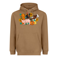 Toasted Coconut Farm Life Fall Pig Cow Rooster Heavyweight Hoodie - Artiststas