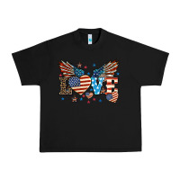 Black Love America wings 4th of july Urban Heavy Tee - HowdyJamesFarm