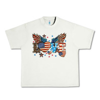 Pistachio Love America wings 4th of july Urban Heavy Tee - HowdyJamesFarm