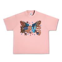 Salmon Love America wings 4th of july Urban Heavy Tee - HowdyJamesFarm