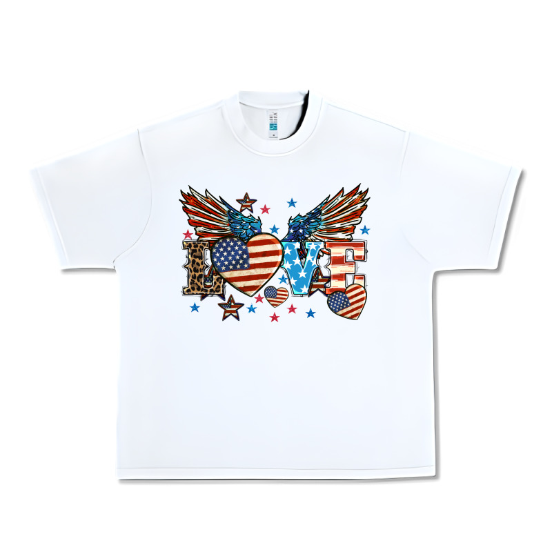 Love America Wings 4th Of July Urban Heavy Tee by HowdyJamesFarm | Teevron