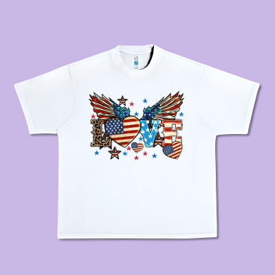 Love America Wings 4th Of July Urban Heavy Tee Designed By Howdyjamesfarm