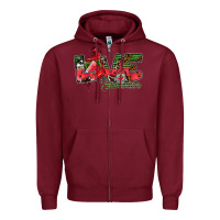 Burgundy Love Summer Zipper Hoodie - CowhideDigitalArt