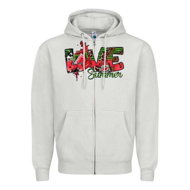 Love Summer Zipper Hoodie by CowhideDigitalArt | Teevron