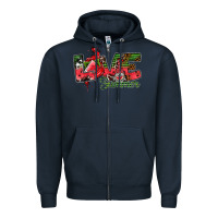 Navy Love Summer Zipper Hoodie - CowhideDigitalArt
