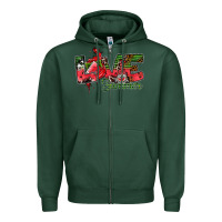 Sports Green Love Summer Zipper Hoodie - CowhideDigitalArt