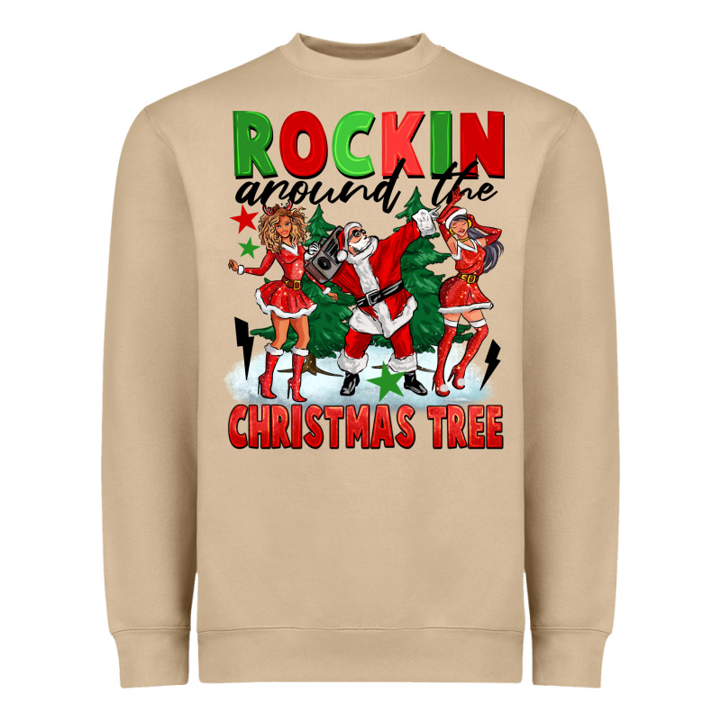 Rockin Around The Christmas Tree Heavyweight Sweatshirt by FaDigitalArtStudio | Teevron