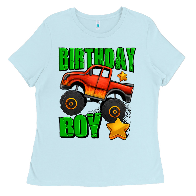 Birthday Boy Monster Truck Ladies Tee by Jasminsmagicworld | Teevron