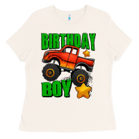 Bone birthday boy monster truck Ladies Tee - Jasminsmagicworld