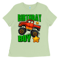 Matcha birthday boy monster truck Ladies Tee - Jasminsmagicworld