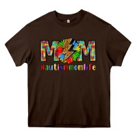 Chocolate Brown empowering autism mom life Heavy Core Tee - LillyAllenDesigns