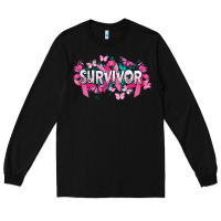 Black Cancer survivor Cancer Awareness Long Sleeve Tee - HowdyJamesFarm