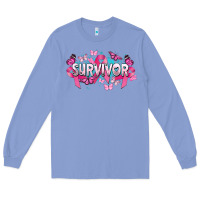 Colony Blue Cancer survivor Cancer Awareness Long Sleeve Tee - HowdyJamesFarm