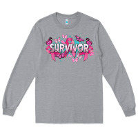 Heather Grey Cancer survivor Cancer Awareness Long Sleeve Tee - HowdyJamesFarm