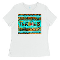 White teacher mousepad Ladies Tee - BarkalooDesign