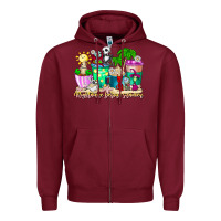 Burgundy nightmare before summer coffee cups Zipper Hoodie - CowhideDigitalArt