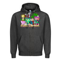 Charcoal Heather nightmare before summer coffee cups Zipper Hoodie - CowhideDigitalArt