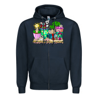 Navy nightmare before summer coffee cups Zipper Hoodie - CowhideDigitalArt