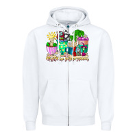 White nightmare before summer coffee cups Zipper Hoodie - CowhideDigitalArt