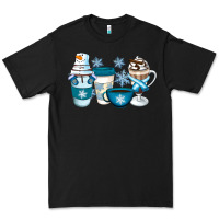 Black Winter Coffee Cups Premium Tee - Artiststas