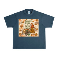 Midnight Navy pumpkin kisses and harvest wishes Urban Heavy Tee - TumblerDesignByShophia