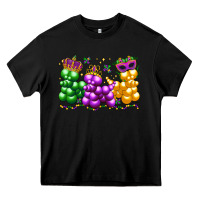 Black mardi gras bead dogs Heavy Core Tee - LillyAllenDesigns