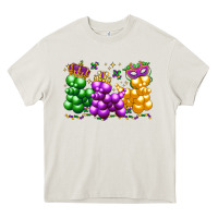 Cream mardi gras bead dogs Heavy Core Tee - LillyAllenDesigns