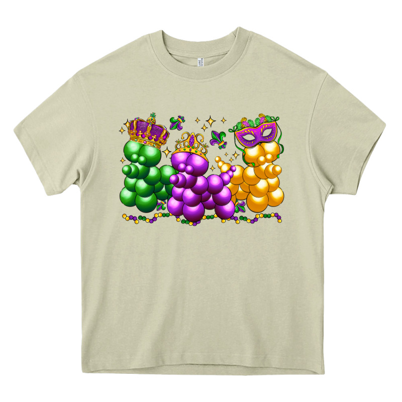 Mardi Gras Bead Dogs Heavy Core Tee by LillyAllenDesigns | Teevron