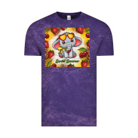 Cloud Purple sweet summer cute elephant Vintage Tee - TumblerDesignByShophia