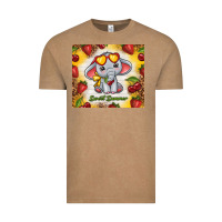 Vintage Coffee sweet summer cute elephant Vintage Tee - TumblerDesignByShophia