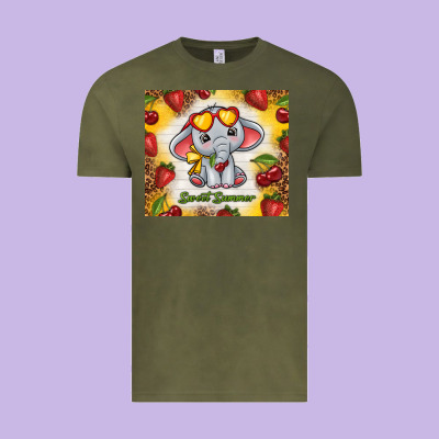 Sweet Summer Cute Elephant Vintage Tee Designed By Tumblerdesignbyshophia