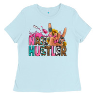 Baby Blue nail hustler Ladies Tee - Jasminsmagicworld